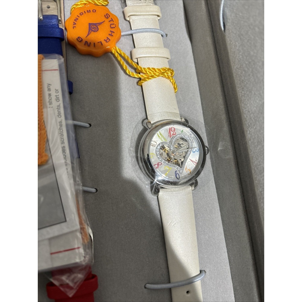 STUHRLING Amour 109SW2 Automatic 35mm Fashion Colorful Heart Watch New Gift